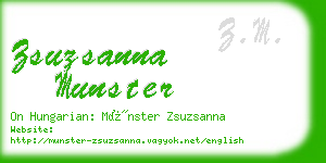 zsuzsanna munster business card